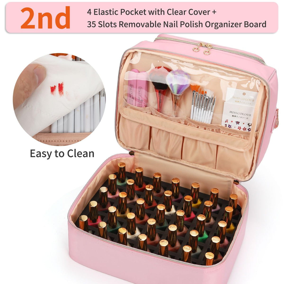 Organisateur de vernis CUBETASTIC avec lampe à ongles à l'intérieur