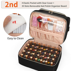 Organisateur de vernis CUBETASTIC en couleur rose avec poignées visibles