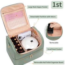 Organisateur de vernis CUBETASTIC ouvert montrant les poches internes