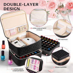 Organisateur de vernis DreamGenius noir avec poignée pour transport