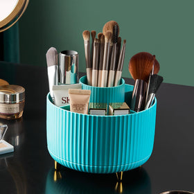 Organiseur de maquillage fanado ouvert avec produits de beauté
