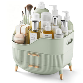 Organiseur de maquillage Pajiriona vue avant avec design vert