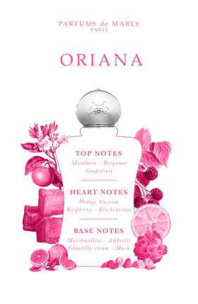 Oriana Eau de Parfum PARFUMS DE MARLY sur un fond élégant