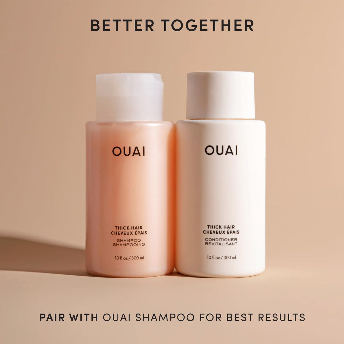OUAI après-shampoing épais application sur cheveux