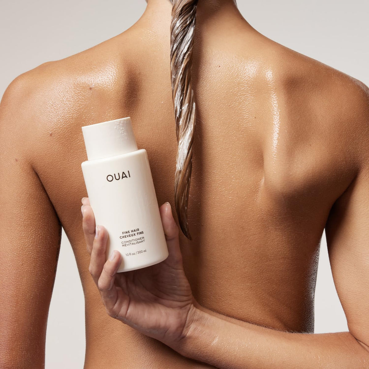 OUAI après-shampoing volumisant pour cheveux fins 948g avec pompe