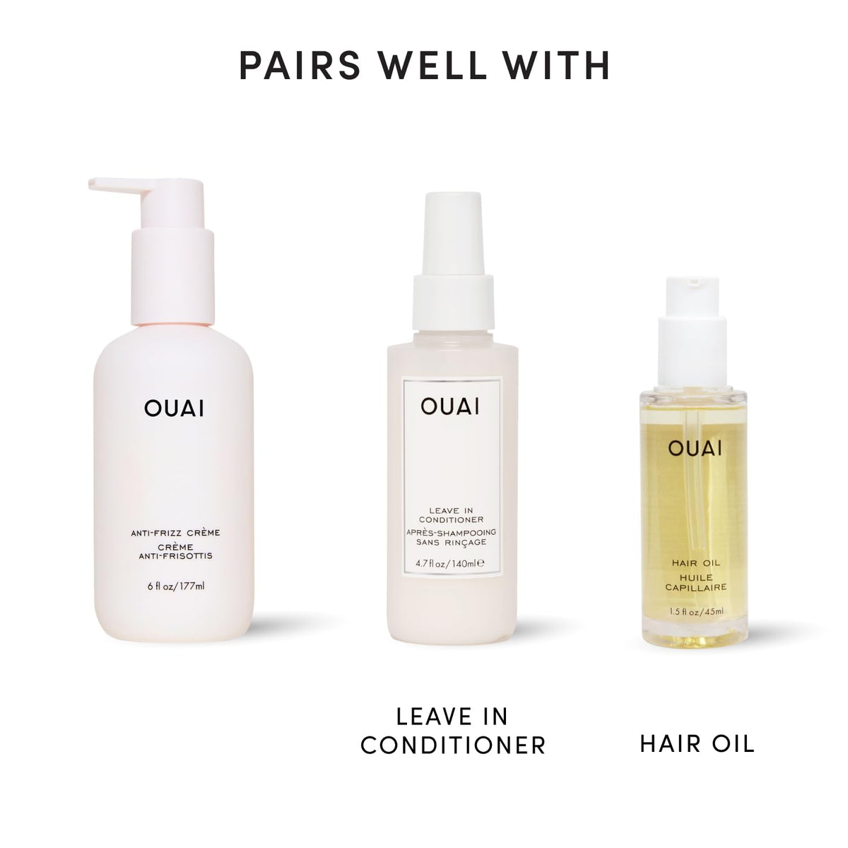 OUAI Crème Anti-Frizz en utilisation quotidienne