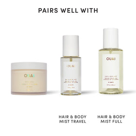 OUAI Crème Corps avec un fond naturel