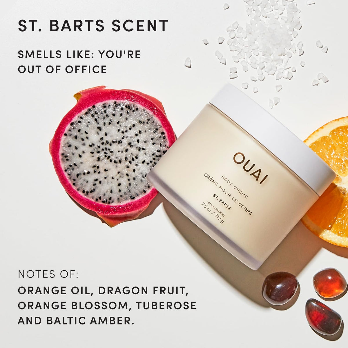 OUAI Crème Corps ingrédients clés sur l'étiquette