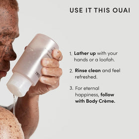 OUAI Gel Douche Melrose Place en utilisation