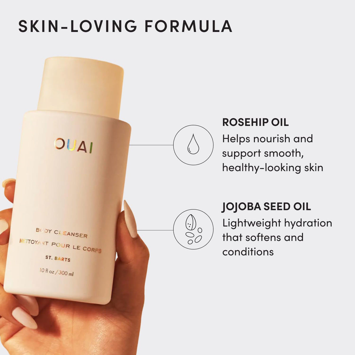 OUAI Gel Douche St. Barts avec ingrédients naturels