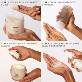 OUAI Shampoo Détox 473 ml avec un après-shampooing OUAI