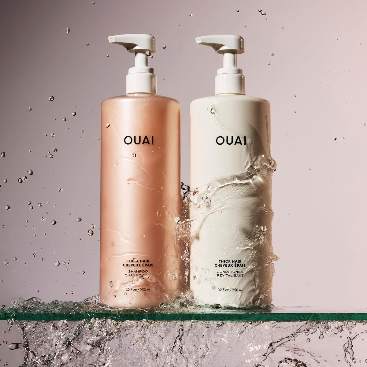 OUAI Shampoo Hydratant pour Cheveux Épais 1120g packaging