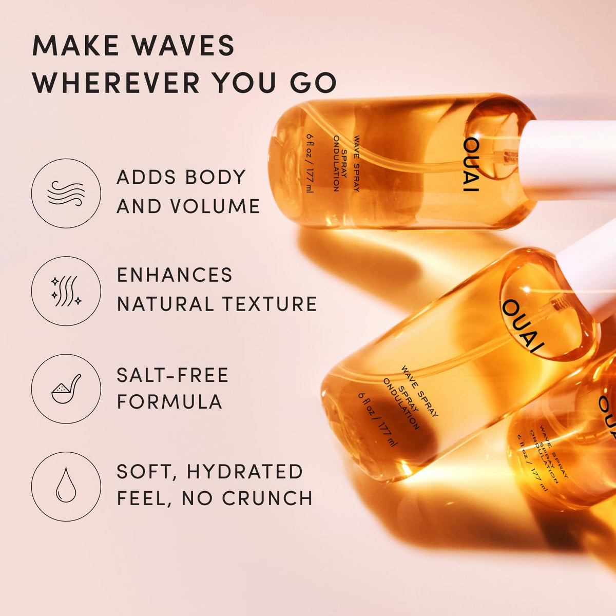 OUAI Spray de Texture avec ingrédients comme l'huile de coco