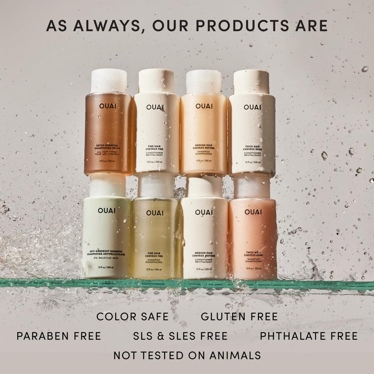 OUAI St. Barts Spray sur table de maquillage