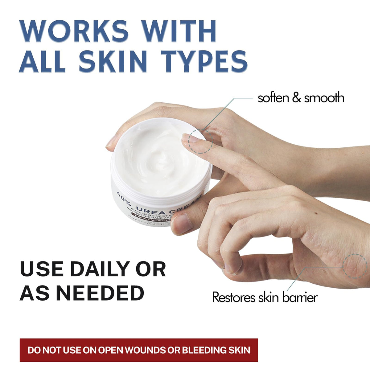 OUKEYA Crème Urea 40% - application sur pied