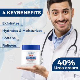 OUKEYA Crème Urée 40% application sur les pieds