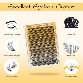 Outil d'application de cils en grappes inclus dans le kit
