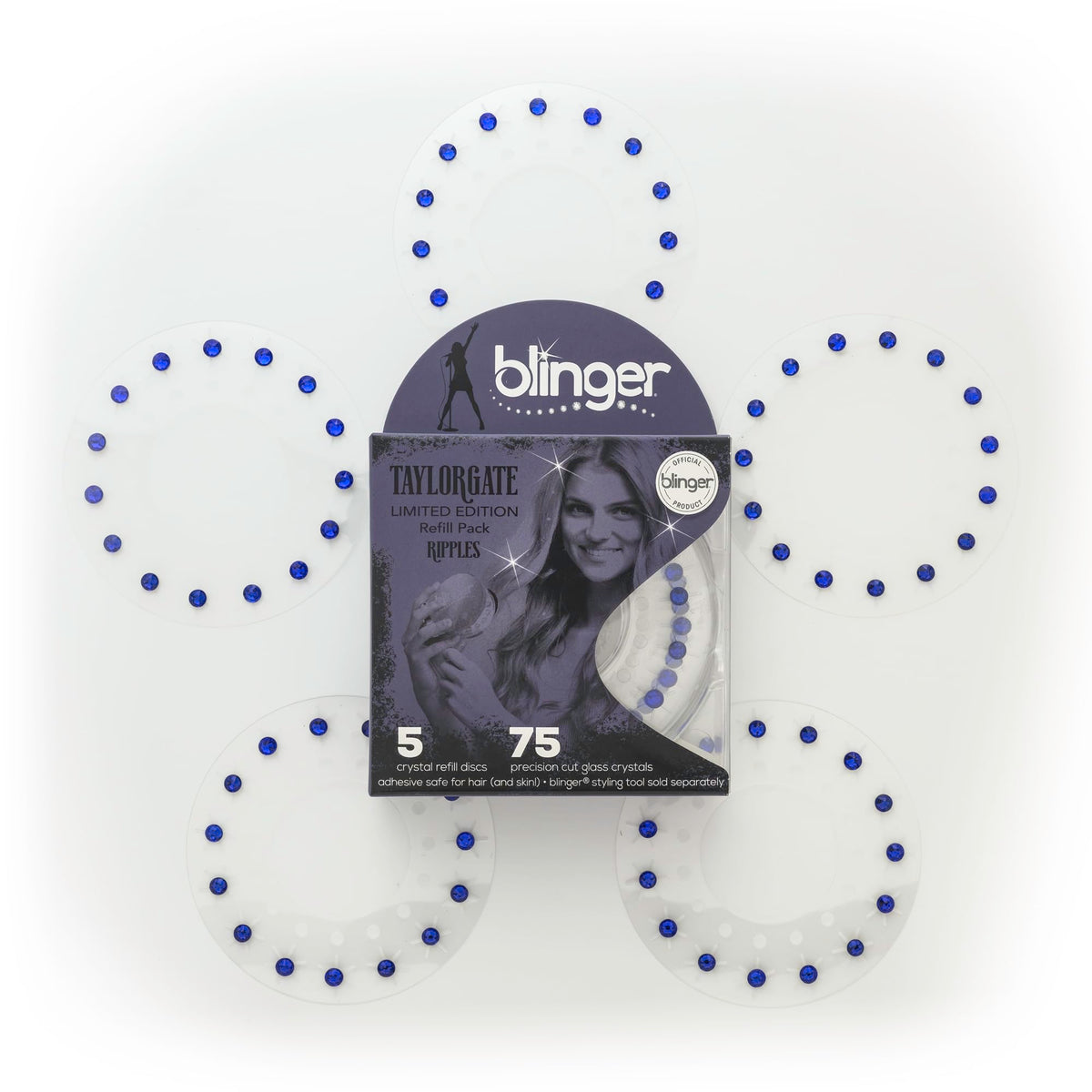 Outil de coiffure blinger avec cristaux appliqués