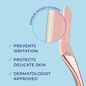 Outil de dermaplaning Schick Hydro Silk en action sur la peau