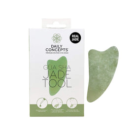 Outil Gua Sha en jade authentique, vue de face