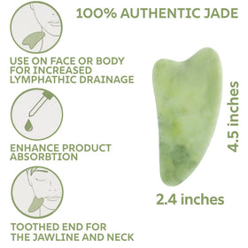 Outil Gua Sha en jade dans son emballage