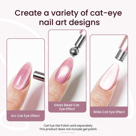 Outil JODSONE pour ongles Cat Eye en action, créant des motifs