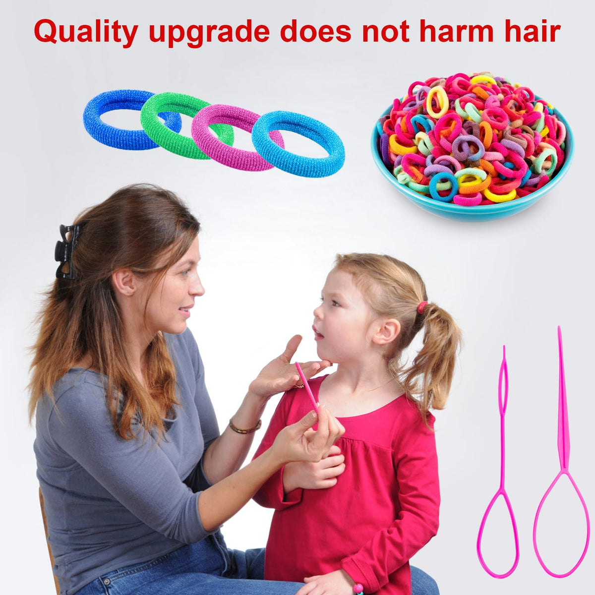 Outils de coiffure inclus avec les élastiques ZHEWTOEN