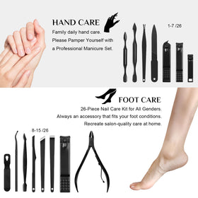 Outils de manucure en acier inoxydable du set LUCK AROUND