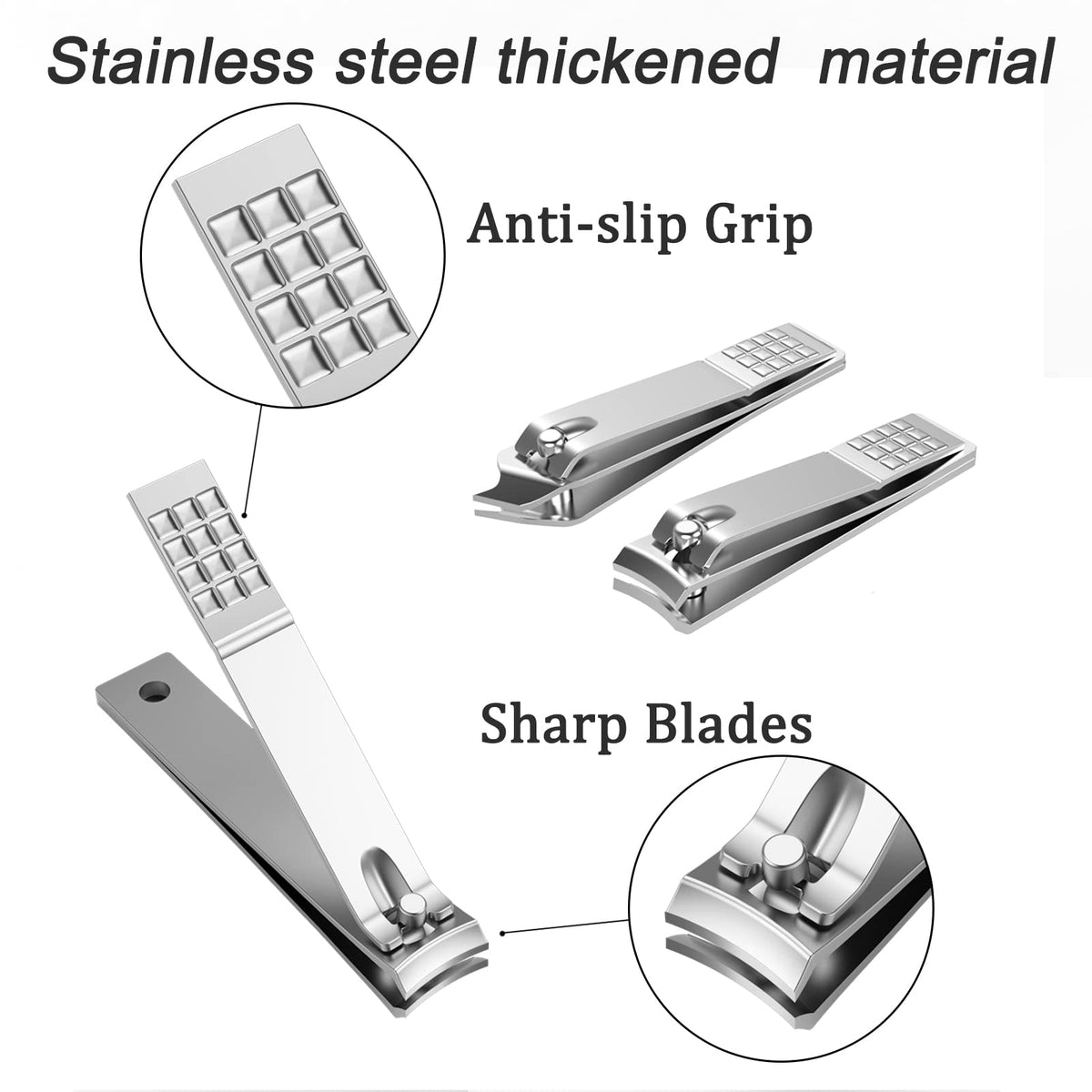 Outils de manucure incluant coupe-ongles et ciseaux
