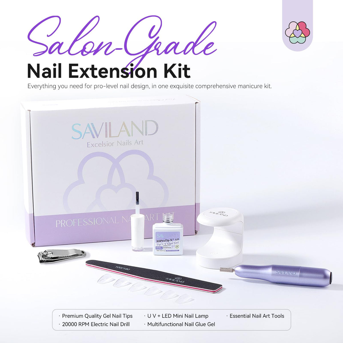 Outils de manucure inclus dans le kit SAVILAND