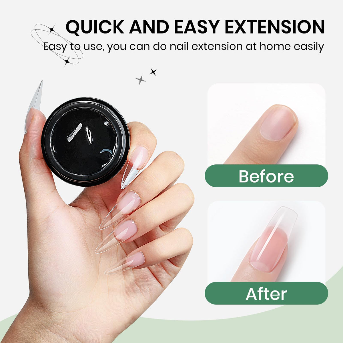 Outils de nail art avec le gel SUPWEE sur une table