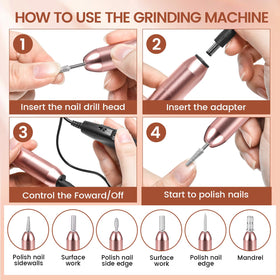 Outils de nail art inclus dans le kit JEWHITENY