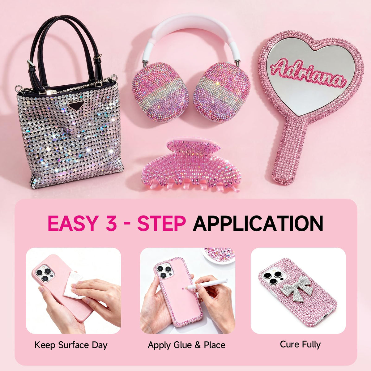Outils fournis dans le kit de strass Homsoil