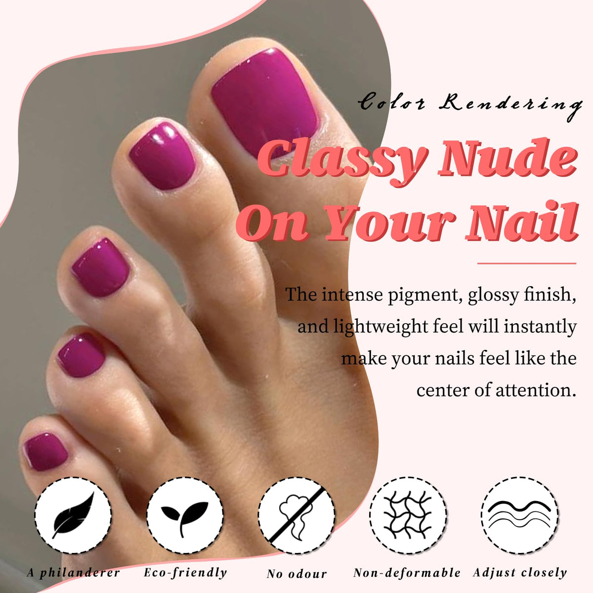 Outils inclus dans le kit d'ongles de pied LuckForever