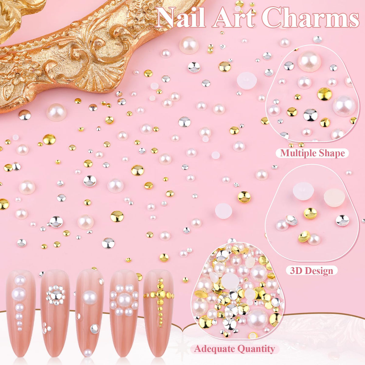 Outils inclus dans le kit de charms à ongles BELLEBOOST, pince et crayon