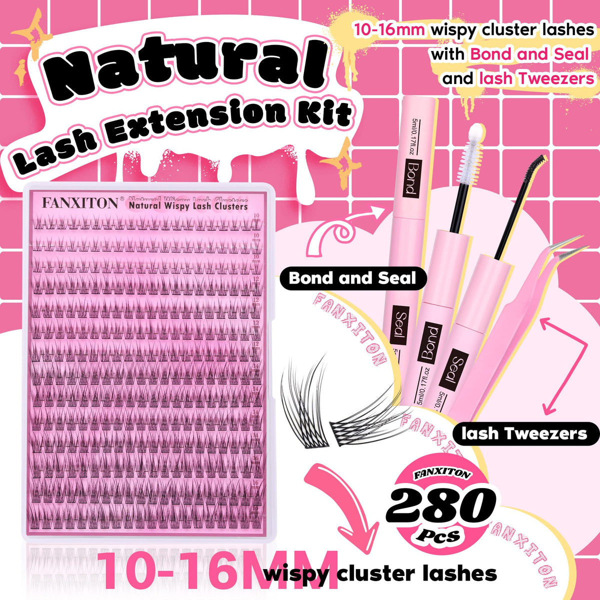 Outils inclus dans le kit de cils FANXITON, y compris les pinces