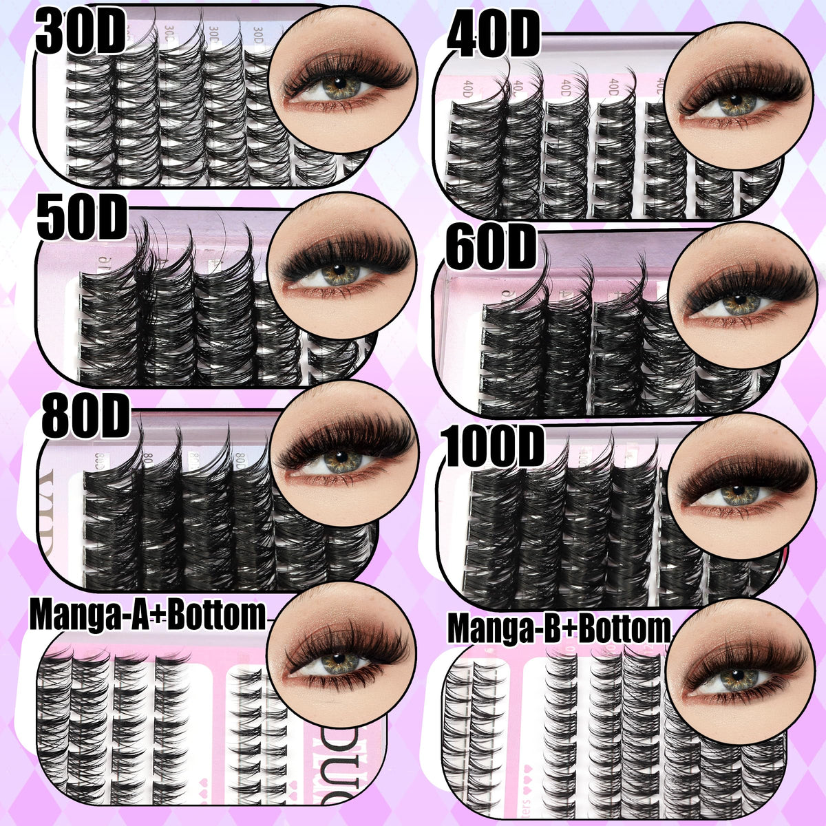 Outils inclus dans le kit de faux cils YIDUO, y compris pinces et recourbe-cils