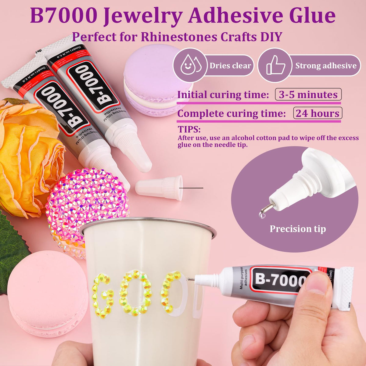 Outils pour appliquer les rhinestones, pince et stylo de prise