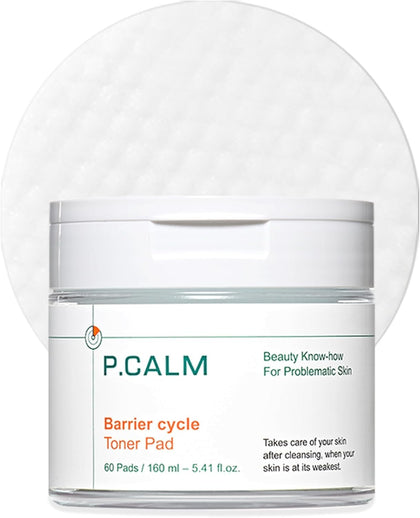 P.CALM Barrier Cycle Toner Pad 60 pads vue avant