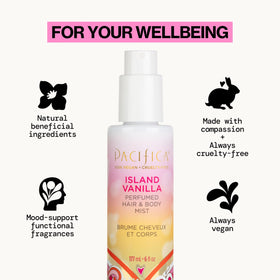 Pacifica Brume Parfumée Vanille des Îles 220g vue de dos