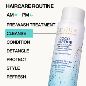 Pacifica Coco Peptide Shampoo & Conditioner Set en utilisation