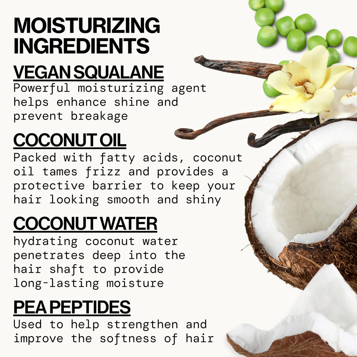 Pacifica Conditioner Hydratant à la Noix de Coco et Vanille sur fond tropical