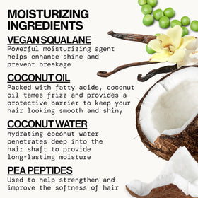 Pacifica Conditioner Hydratant à la Noix de Coco et Vanille sur fond tropical