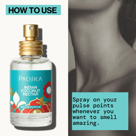 Pacifica Indian Coconut Nectar Eau de Parfum sur une table