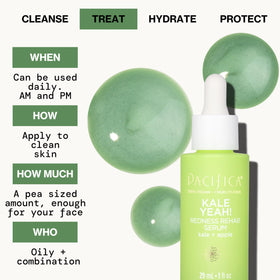 Pacifica Kale Yeah! Sérum Anti-Rougeurs en application sur le visage