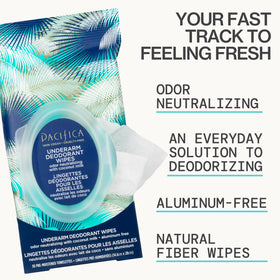 Pacifica Lingettes Déodorantes à l'Huile de Noix de Coco, utilisation en extérieur