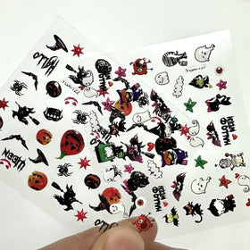 Pack d'autocollants d'ongles Halloween 3D SPLOCUDU