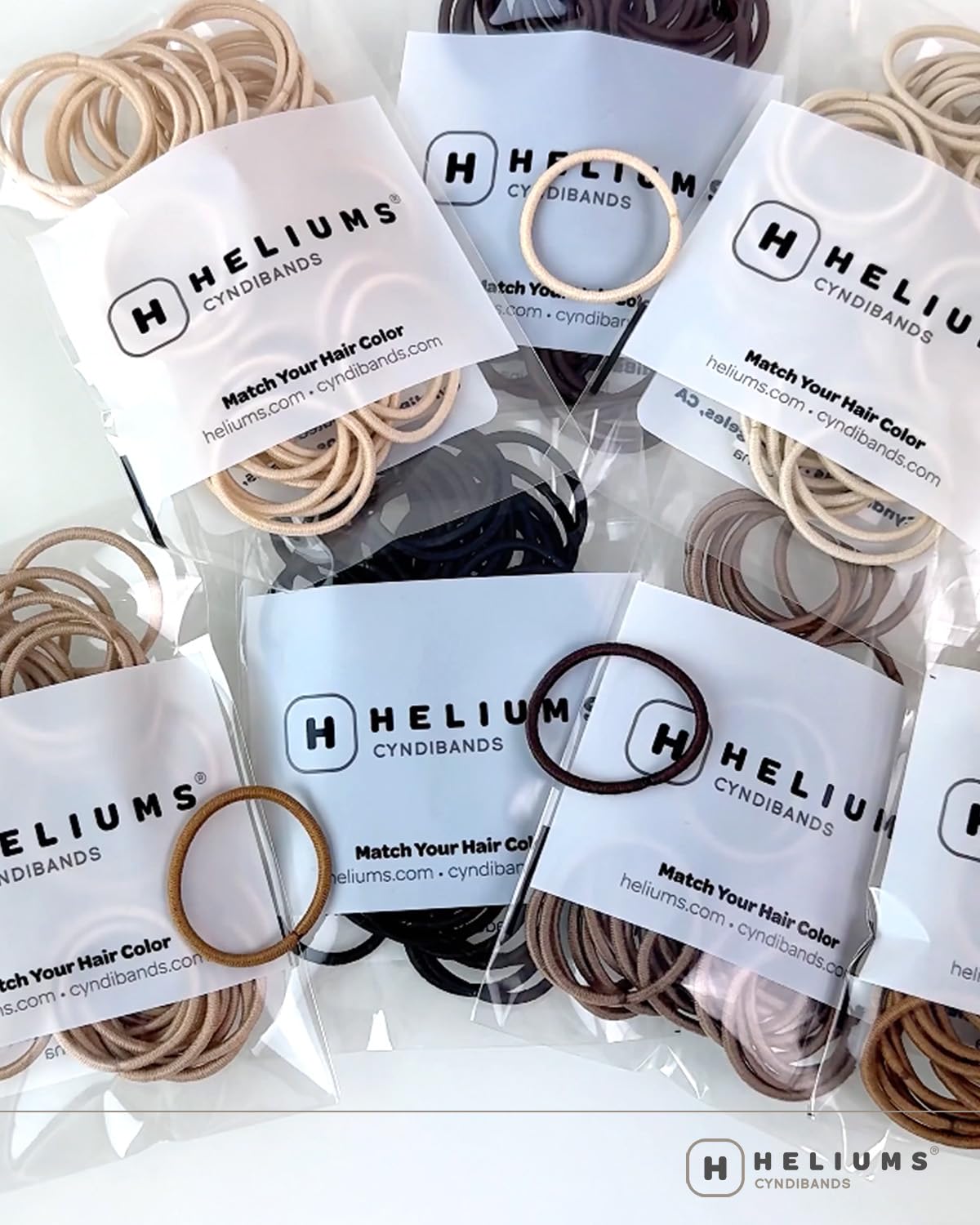 Pack d'élastiques à cheveux Heliums ouvert