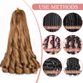 Pack d'extensions de cheveux bouclés Luoyudu