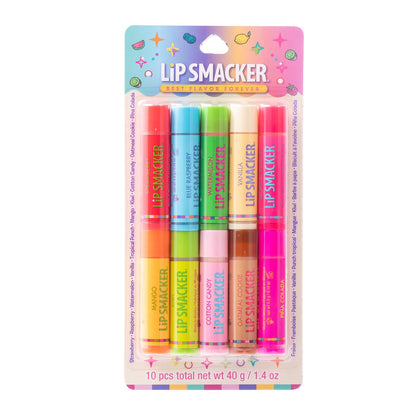 Pack de 10 baumes à lèvres Lip Smacker avec saveurs variées